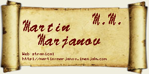 Martin Marjanov vizit kartica